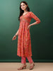 Alia Cut Floral Printed & Embroidered Kurta with pant & dupatta Set