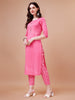 Ethnic motifs printed casual wear Cotton Kurta with pant & dupatta