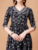 Leaf Printed Flared Kurta with pant & dupatta