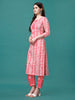 Bandhani Printed Cotton Kurta with pant & dupatta