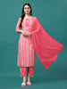 Bandhani Printed Cotton Kurta with pant & dupatta