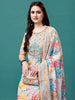 Embroidered & Printed Multicolor kurta with pant & printed Dupatta