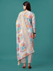 Embroidered & Printed Multicolor kurta with pant & printed Dupatta