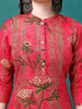 Botanical & Stripes Printed Front Buttoned Cotton Kurta