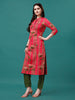 Botanical & Stripes Printed Front Buttoned Cotton Kurta