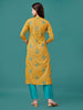 Floral Printed Front Buttoned Cotton Kurta