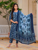 Floral Printed Flared Kurta with pant & Dupatta