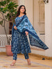 Floral Printed Flared Kurta with pant & Dupatta