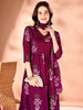 Embroidered & Ethnic Motifs Printed Flared Kurta with Pant & Dupatta