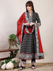 Khari Printed Anarkali Flared Kurta with Pant & Dupatta