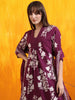 Graceful Purple Rayon Kurta with Embroidery and Prints