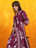 Graceful Purple Rayon Kurta with Embroidery and Prints