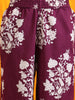 Graceful Purple Rayon Kurta with Embroidery and Prints