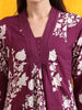 Graceful Purple Rayon Kurta with Embroidery and Prints