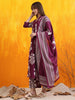 Graceful Purple Rayon Kurta with Embroidery and Prints