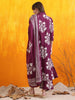 Graceful Purple Rayon Kurta with Embroidery and Prints