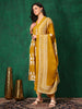 Embroidered & Printed Flared kurta with pant & Dupatta