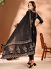 Stylish & Sophisticated: Black Ethnic Flared Kurta Set with Embroidery by LYKCON