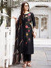 Floral Embroidered Kurta with pant & Premium Organza Embroidered Dupatta Luxury