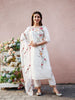 Floral Embroidered Kurta with pant & Premium Organza Embroidered Dupatta