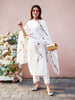 Floral Embroidered Kurta with pant & Premium Organza Embroidered Dupatta