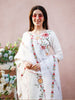 Floral Embroidered Kurta with pant & Premium Organza Embroidered Dupatta