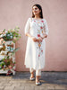 Floral Embroidered Kurta with pant & Premium Organza Embroidered Dupatta