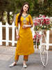 Embroidered Kurta with pant & Border Premium Embroidered Dupatta