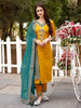 Embroidered Kurta with pant & Border Premium Embroidered Dupatta