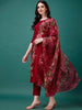 Hand Embroidered Kurta with pant & Printed Premium Organza Dupatta luxury