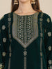 Hand & Foil Printed Velvet Kurta with pant & dupatta