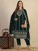 Hand & Foil Printed Velvet Kurta with pant & dupatta