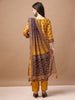 Embroidered & Ethnic motifs printed kurta with pant & dupatta