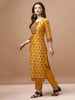 Embroidered & Ethnic motifs printed kurta with pant & dupatta