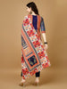 Hand Embroidered & Printed Kurta with Pant & Printed Dupatta