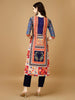 Hand Embroidered & Printed Kurta with Pant & Printed Dupatta