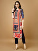 Hand Embroidered & Printed Kurta with Pant & Printed Dupatta