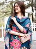 Hand embroidered Floral printed Muslin Kurta with pant & dupatta