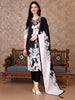 Embroidered & Floral Printed Kurta with Pant & Printed Dupatta premium