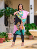 Embroidered & Floral Printed Kurta with Pant & Printed Dupatta