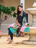 Embroidered & Floral Printed Kurta with Pant & Printed Dupatta