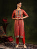 Hand embroidered & Pure Silk Jacquard kurta with Pant & pure Silk Dupatta