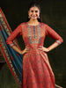 Hand embroidered & Pure Silk Jacquard kurta with Pant & pure Silk Dupatta