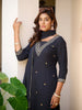 Sequined & zari Embroidered Kurta with pant &  Dupatta