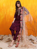 Hand Embroidered Kurta with Pant & Embroidered Organza  Dupatta