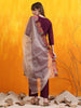 Hand Embroidered Kurta with Pant & Embroidered Organza  Dupatta