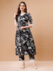 LYKCON Leaf Elegance: Printed Kurta & Lace Pant Set