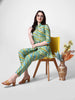 Chic Green Straight-Cut Chanderi Co-Ord Set