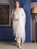 Cream Banarasi Jacquard Kurta Set with Intricate Embroidery