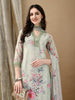 Schiffli Embroidered Kurta with Pant & printed Dupatta Luxury Premium